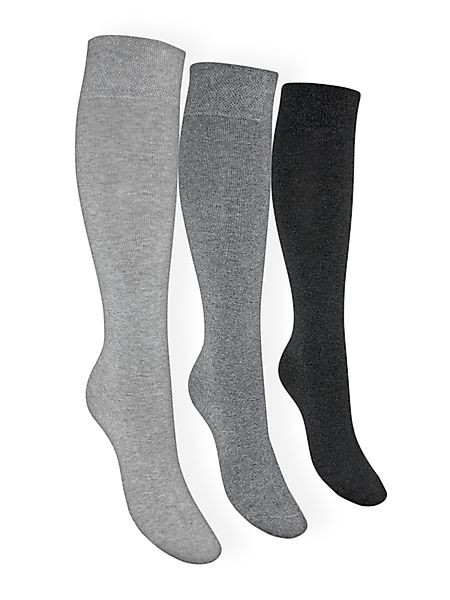 Die Sockenbude Kniestrümpfe RS-Strumpf GRAY (Bund, 3-Paar, grau) mit weiche günstig online kaufen