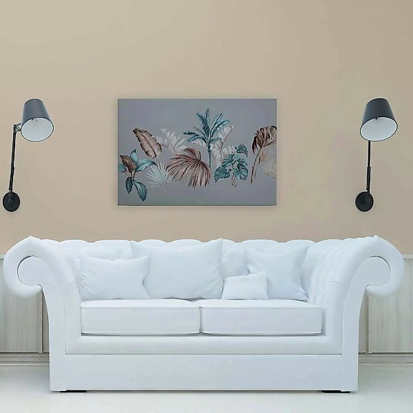 Bricoflor Bild Mit Palmenblättern Grafisch Modernes Leinwandbild 120 X 80 C günstig online kaufen