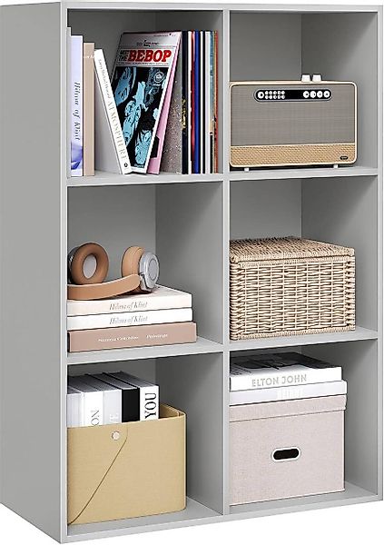 Woltu Bücherregal, 1-tlg., mit 6 Fächern, günstig online kaufen