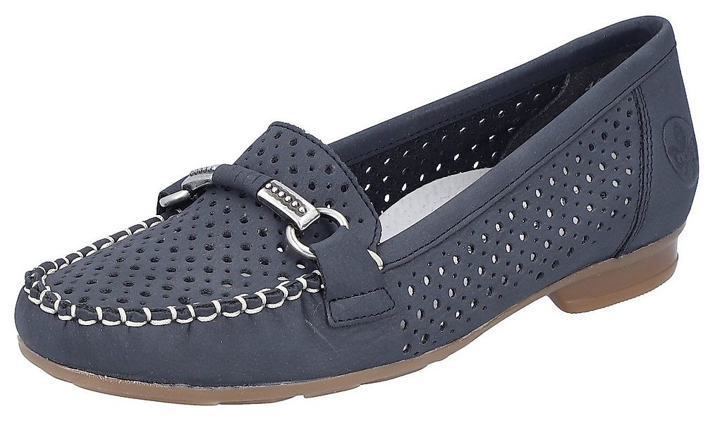 Rieker Mokassin Slipper, Sommerschuh mit toller Schmuckspange günstig online kaufen