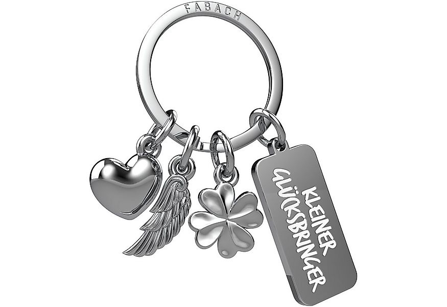 FABACH Schlüsselanhänger 3 Charms mit Gravur - Kleiner Glücksbringer - Schu günstig online kaufen