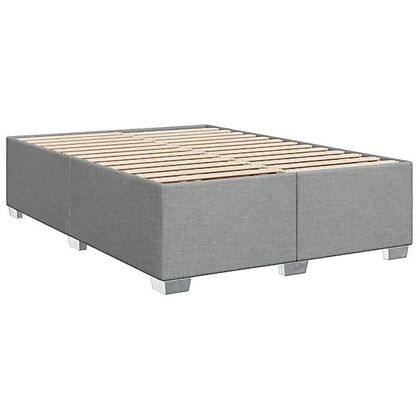 vidaXL Bettgestell Bettgestell Hellgrau 140x200 cm Stoff Bett Bettgestell günstig online kaufen