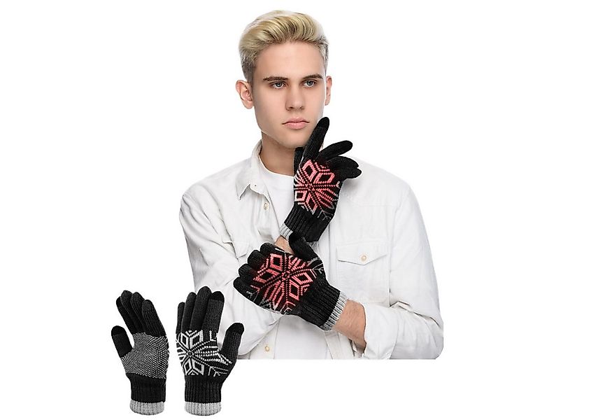 Coonoor Strickhandschuhe Winterhandschuhe Doppellagige Touchscreen Warm Han günstig online kaufen