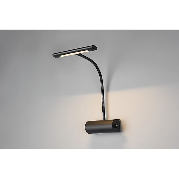 Trio LED-Wandleuchte Curtis Schwarz matt günstig online kaufen