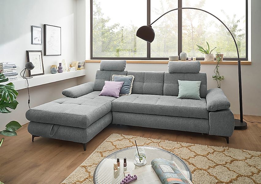 ED EXCITING DESIGN Ecksofa »Altona L-Form«, (2 St.), mit Bettfunktion, Bett günstig online kaufen