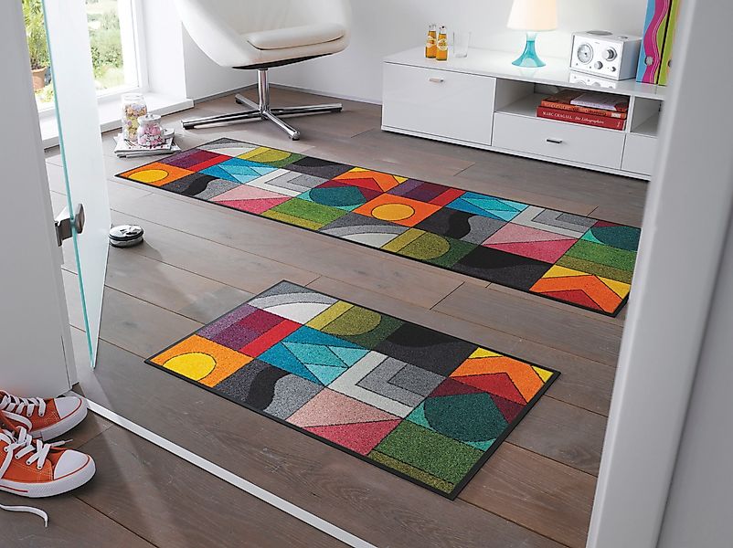 wash+dry by Kleen-Tex Fußmatte "Momix" rechteckig 7 mm Höhe Schmutzfangmatt günstig online kaufen