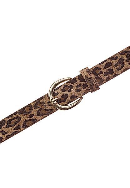 Tamaris Ledergürtel, Florales Muster im Metallic-Design oder Animal-Look, 3 günstig online kaufen