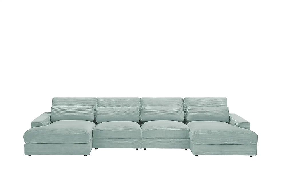 Wohnlandschaft  Branna ¦ grün ¦ Maße (cm): B: 412 H: 88 T: 164.0 Polstermöb günstig online kaufen