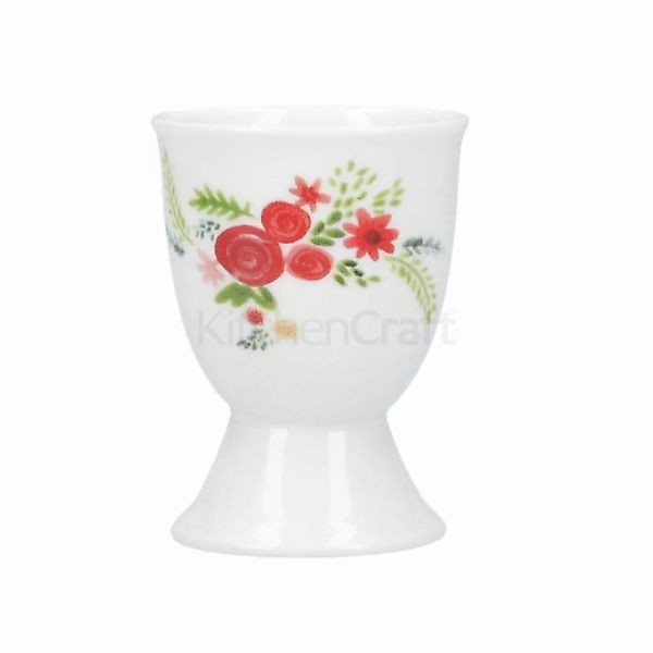 Eierbecher Blumen 12 X 17 X 22 Cm Porzellan Weiß günstig online kaufen