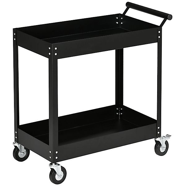 DURHAND Werkstattwagen Kaltgewalzter Stahl Schwarz 84,5L x 38B x 84H cm günstig online kaufen