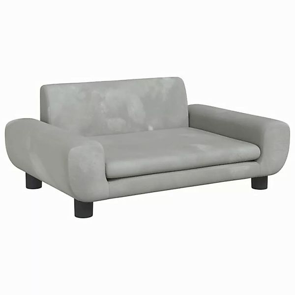 vidaXL Kindersofa Kindersofa Hellgrau 70x45x33 cm Samt Kindercouch Kindermö günstig online kaufen