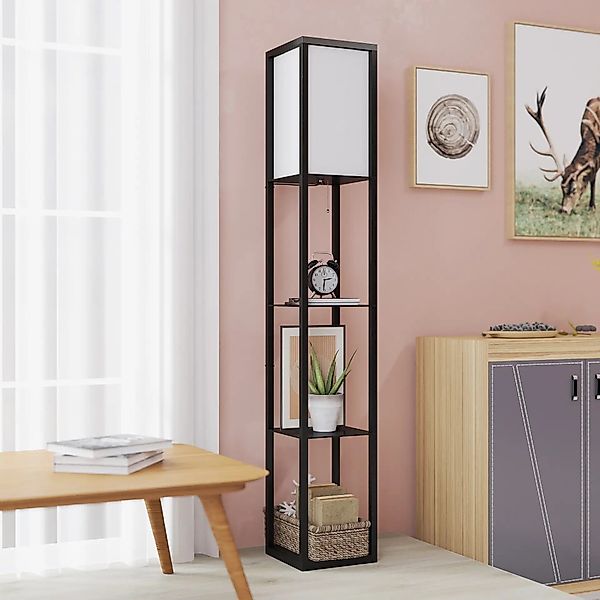 BlingBin Stehlampe mit Regalen, Wohnzimmer Stehleuchte günstig online kaufen
