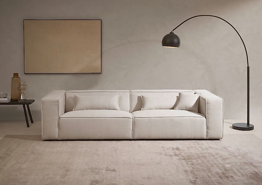 LeGer Home by Lena Gercke 3-Sitzer "PIARA, Couch mit Kedernaht, Sofa in Cor günstig online kaufen