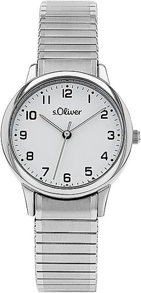 s.Oliver Quarzuhr 2038596, Armbanduhr, Damenuhr, Edelstahlarmband, günstig online kaufen