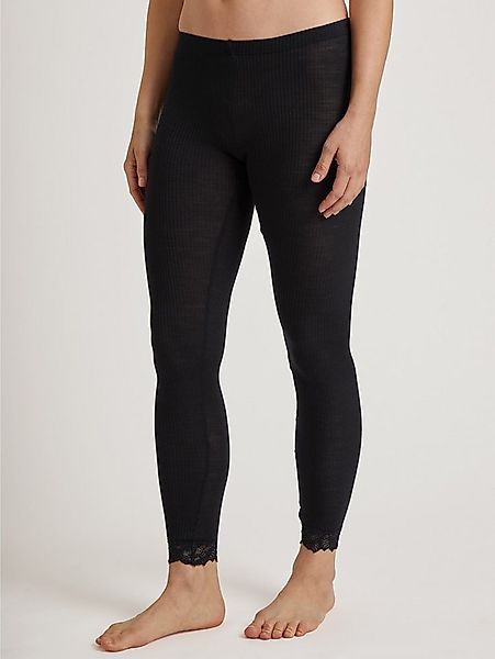 CALIDA Leggings Silky Wool Joy mit Spitzensaum, elastisch, wärmend, Feinrip günstig online kaufen