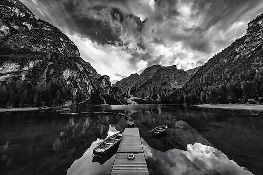 Papermoon Fototapete »Photo-Art MARCO TAGLIARINO, BRAIES 'GRAUSTUFEN'« günstig online kaufen
