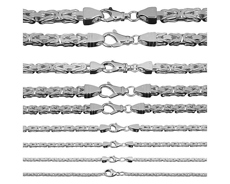 HOPLO Königskette Silberkette Königskette Halskette Breite 2,5mm 45cm 925 S günstig online kaufen