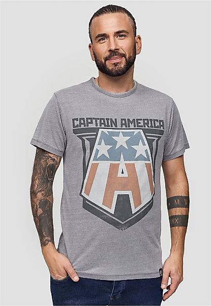 Recovered T-Shirt "Marvel Captain America Badge", mit angesagtem Captain Am günstig online kaufen