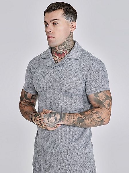 Siksilk Poloshirt SikSilk Herren Graues Smart Polo T-Shirt günstig online kaufen