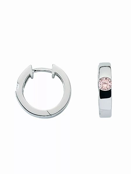 Adelia´s Paar Ohrhänger "925 Silber Ohrringe Creolen mit Zirkonia Ø 15,7 mm günstig online kaufen