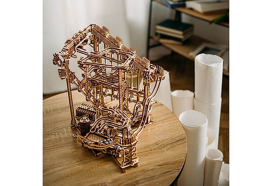 WoodTrick Modellbausatz WoodTrick Spiral Murmelbahn Elektrisch Mechanisches günstig online kaufen