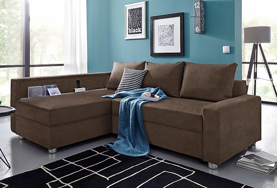 COLLECTION AB Ecksofa "Relax L-Form" inklusive Bettfunktion, Federkern, wah günstig online kaufen