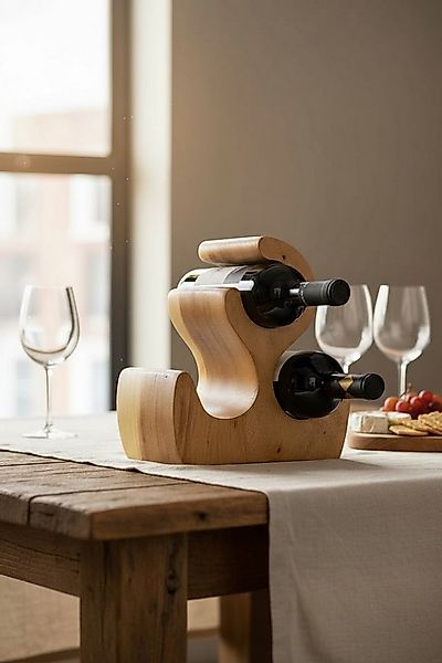 FaHome Weinregal Weinregal Massiv - Küchen Wohnzimmer Deko Weinhalter - Han günstig online kaufen