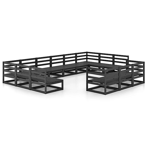 vidaXL 13-tlg Garten-Lounge-Set Massivholz Kiefer Modell 10 günstig online kaufen