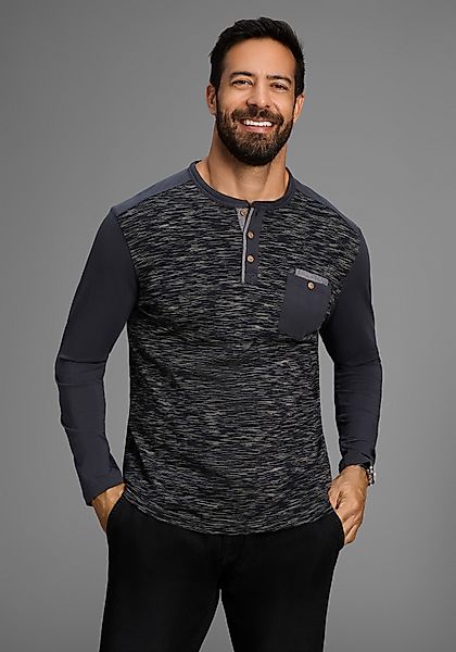 Arizona Longsleeve Langarm, melierte Optik, Rundhalsausschnitt günstig online kaufen