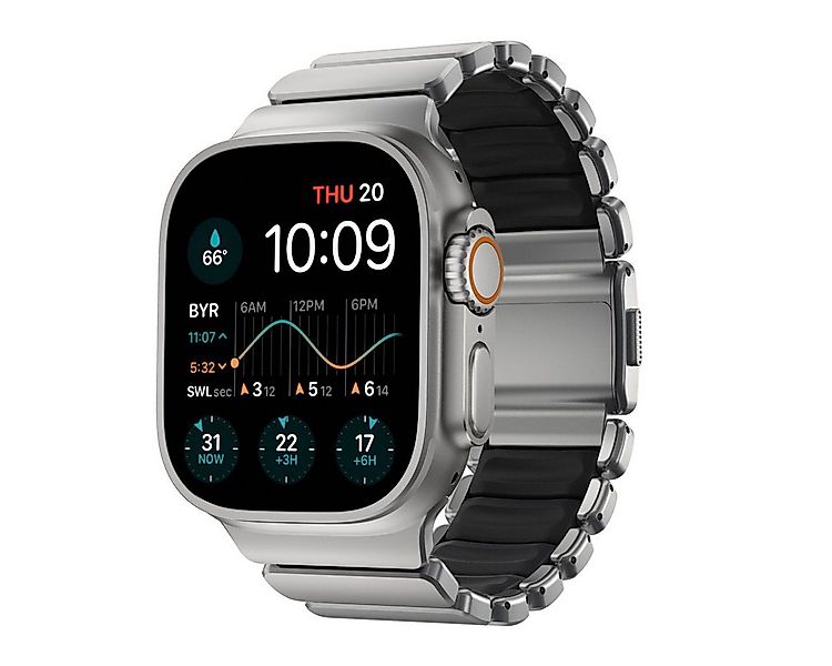 Nomad Smartwatch-Armband Stratos Band Titanium Natural 49mm günstig online kaufen