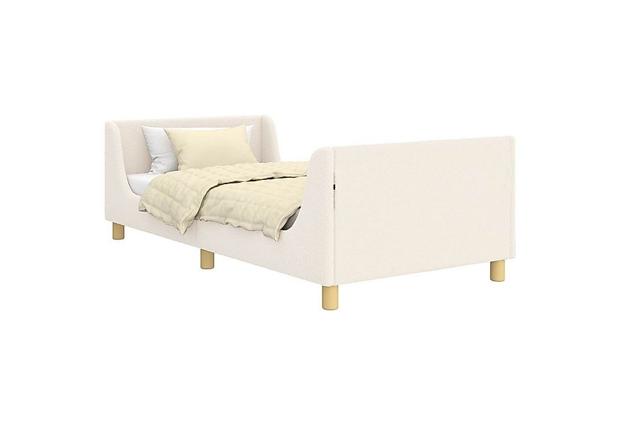 vidaXL Bett Kinderbettgestell mit Kopfteil Creme 80 x 200 cm Schafstoff (1- günstig online kaufen