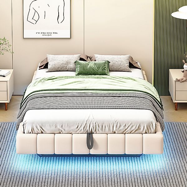 STILVORA Polsterbett 140x200 Jugendbett mit Matratze,Bettgestell günstig online kaufen