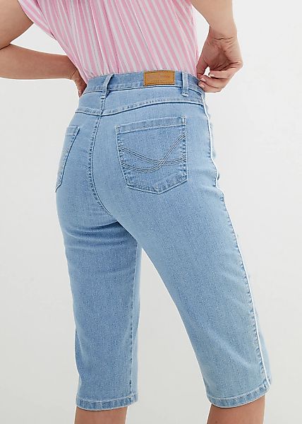 bonprix Bermudas "Jeans Bermuda Slim Fit High Waist" aus Baumwollmischung m günstig online kaufen
