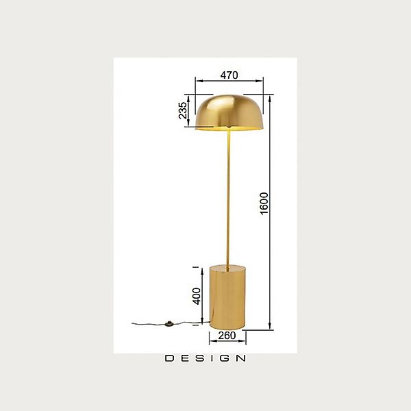 KARE Stehleuchte Loungy, goldfarben, Metall, 160 cm, E27 günstig online kaufen