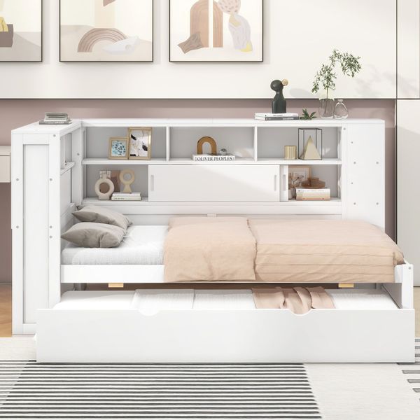 Flieks Massivholzbett, Holzbett 90x200cm mit Ladeanschluss/ günstig online kaufen