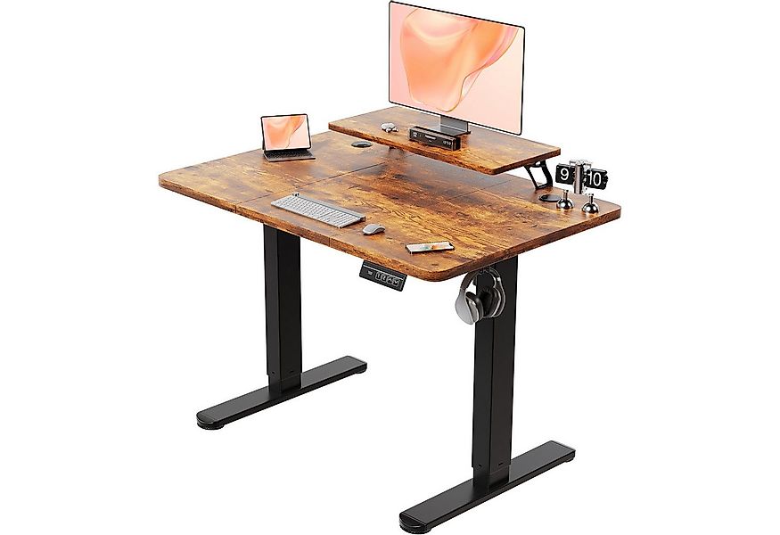 HOMALL Schreibtisch Höhenverstellbarer Schreibtisch mit Monitorständer 120/ günstig online kaufen
