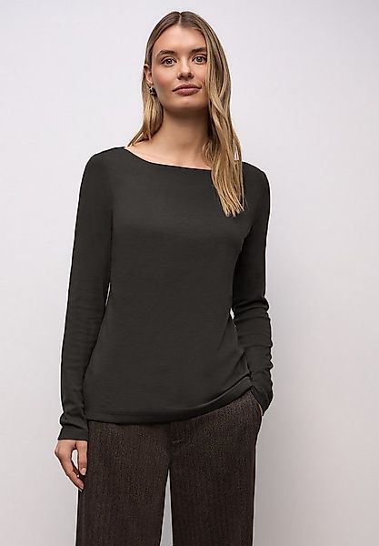 STREET ONE Langarmshirt in Unifarbe günstig online kaufen