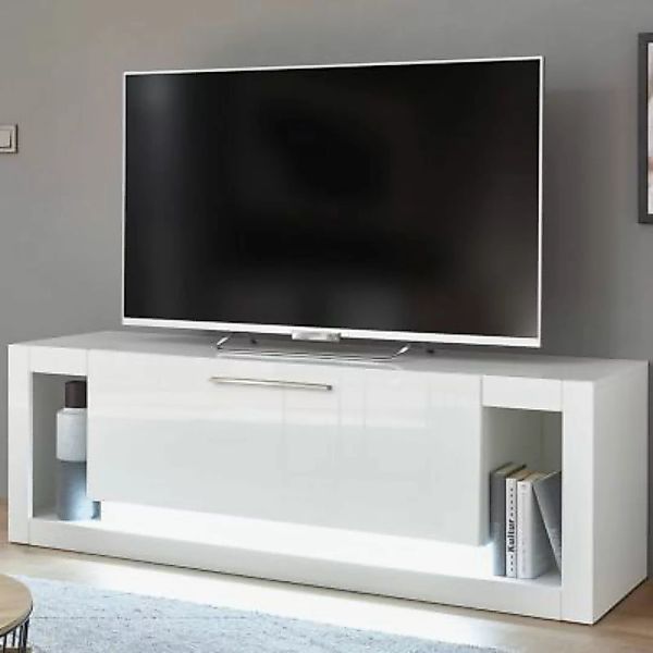 Lomadox TV Lowboard MAILAND-61 in Hochglanz weiß inkl. LED-Beleuchtung, B/H günstig online kaufen