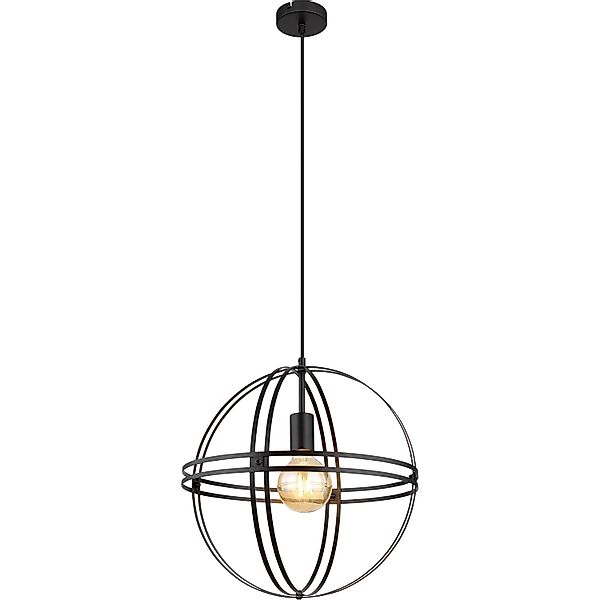 Globo Pendelleuchte 1-flammig Schwarz matt 400 x 1200 mm günstig online kaufen