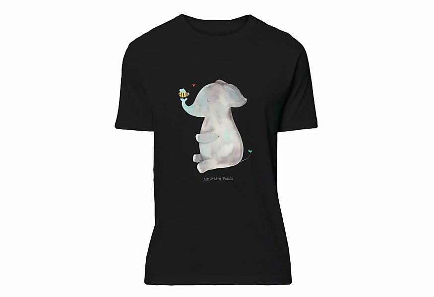 Mr. & Mrs. Panda T-Shirt Elefant & Biene - Schwarz - Geschenk, gute Laune, günstig online kaufen