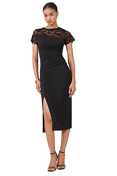 LIPSY Midikleid Lipsy Kurzärmliges enges Midi-Spitzenkleid Regular (1-tlg) günstig online kaufen