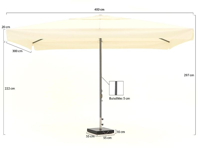 Shadowline Bonaire Sonnenschirm 400x300 cm günstig online kaufen