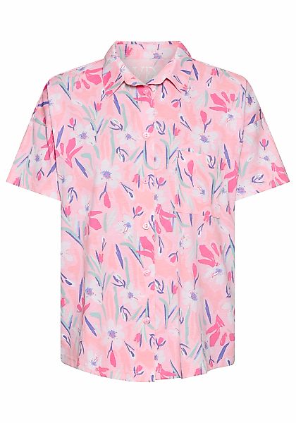 Vivance Dreams Pyjamaoberteil 1-teilig, Schöner Blumen- oder Streifendruck günstig online kaufen
