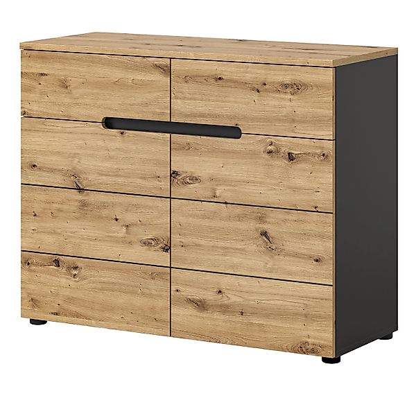 Inn.Furn Kommode Eiche Grau 100 cm mit Soft-Close Cooper günstig online kaufen