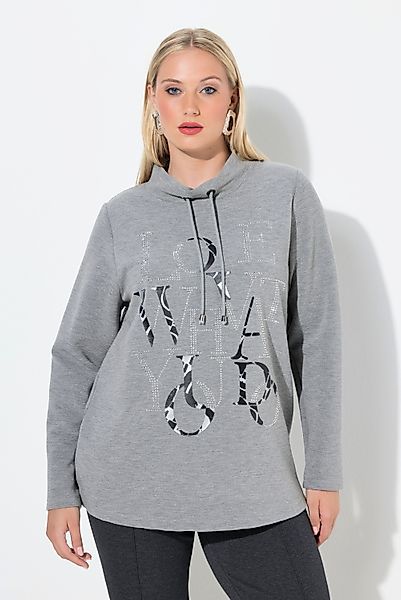 Ulla Popken Sweatshirt Sweatshirt Ziersteine U-Boot-Ausschnitt günstig online kaufen