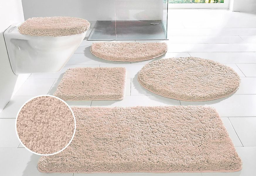 my home Badematte "Sanremo, Badvorleger, Badezimmer Teppich, sehr weich" Hö günstig online kaufen