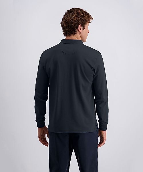 Pierre Cardin Langarm-Poloshirt, Brusttasche mit Marken- Applikation günstig online kaufen