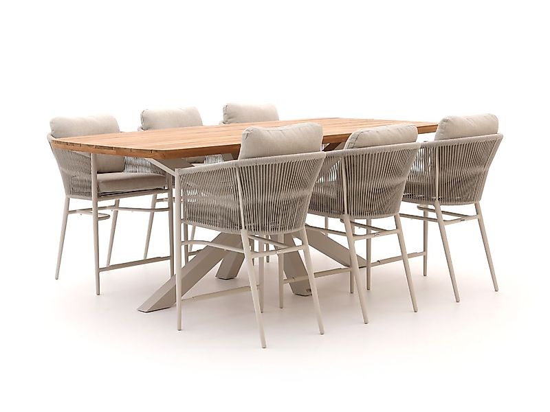 Bellagio Mineo/Induno Dänisch oval 220cm High Dining Gartenmöbel-Set 7-Teil günstig online kaufen