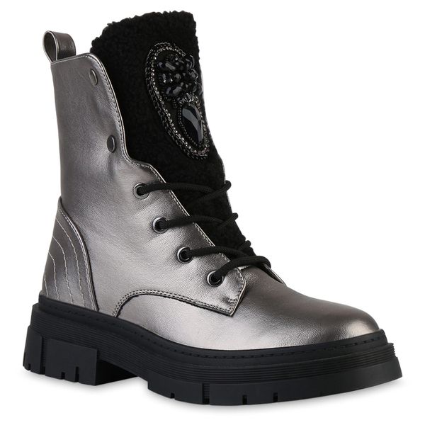 VAN HILL 841889 Schnürstiefelette Damen-Winterstiefel mit günstig online kaufen