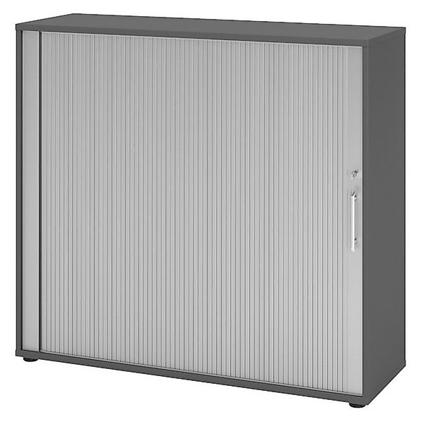 bümö Aktenschrank Rollladenschrank office - 3 Ordnerhöhen Dekor: Graphit/Si günstig online kaufen